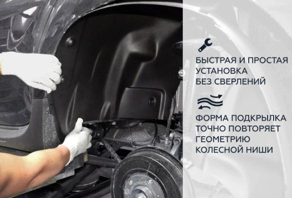 Подкрылки для Лада Нива (ВАЗ 2121) 2009- передняя пара Ново Пласт