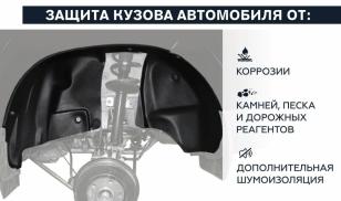 Подкрылки (локеры) для Renault Logan (2004-2015) задняя пара Нор Пласт